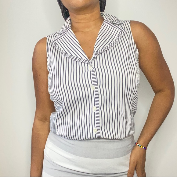 Jones New York Tops - JONES NEW YORK - Sleeveless striped shirt - size XL